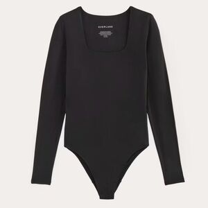 NWT Everlane Long-Sleeve Supima® Square-Neck bodysuit